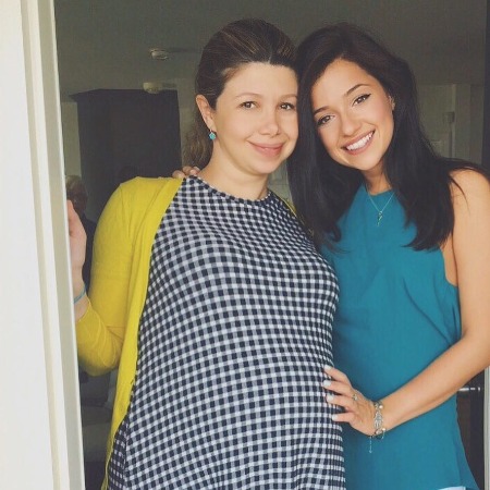 Julie Tsirkin during her sister Pauline Tsirkin's pregnancy.